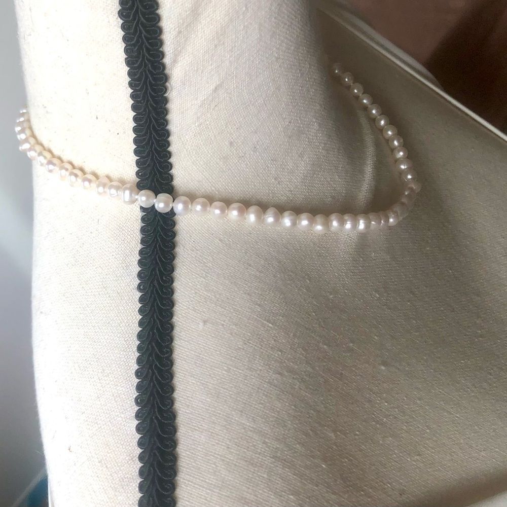 genuine Pearl necklace/bracelet set -925 - Picture 7 of 10